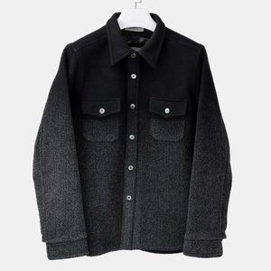 Minotaur Black Gradient Wool Shirt Jacket